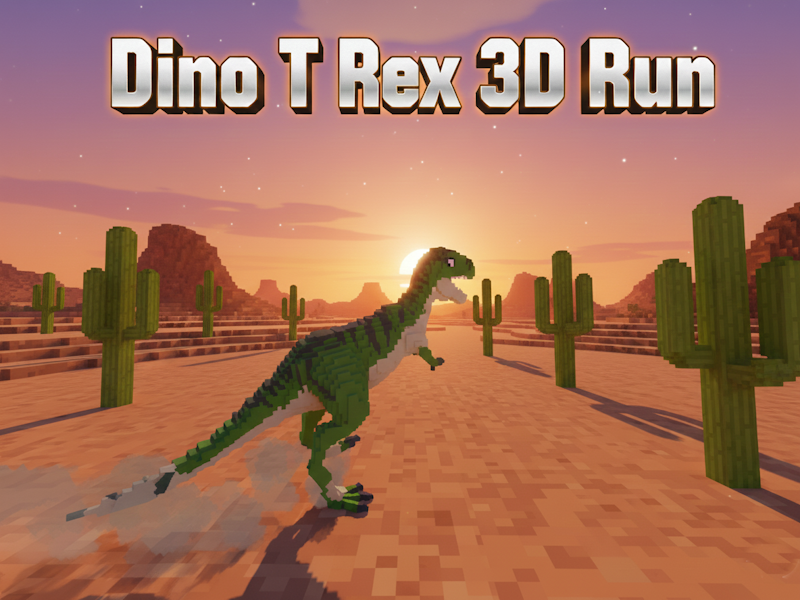 Dino T Rex 3D Run 🕹️ Játssz online az SGameS-en