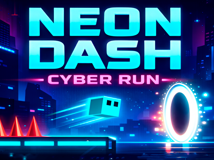 Neon Dash Cyber Run 🕹️ Játssz online az SGameS-en