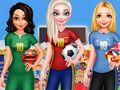 Játék BFF Princess Szavazz a Football 2018-ra  online