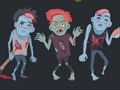 Játék Zombik és csontvázak színezése  online