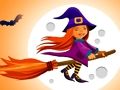 Játék Aranyos Halloween boszorkányok kirakós játék  online