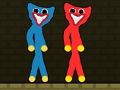 Játék Piros és kék Stickman Huggy  online