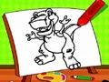 Játék Easy Kids színező dinoszaurusz  online
