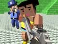Játék GunGame lövöldözős háború: kockás gengszter  online