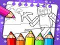 Játék Minecraft kifestőkönyv  online