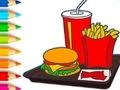Játék Kifestőkönyv: Hamburger  online