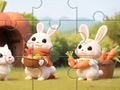 Játék Jigsaw Puzzle: Nyulak sárgarépával  online