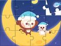 Játék Jigsaw puzzle: majom a holddal online