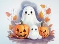 Játék Kifestőkönyv: Halloween szellemek  online