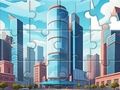 Játék Jigsaw Puzzle: Városi épületek  online