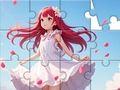 Játék Jigsaw Puzzle: Fehér ruhás lány  online