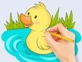 Játék Kifestőkönyv: Baby Duck Swim  online
