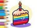 Játék Kifestőkönyv: Születésnapi torta  online