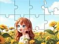 Játék Jigsaw Puzzle: Napraforgó lány  online