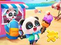 Játék Jigsaw puzzle: baba panda fagylalt kocsi online