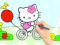 Játék Kifestőkönyv: Hello Kitty kerékpározás  online