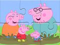 Játék Jigsaw Puzzle: Peppa Pig Muddy Poddles  online