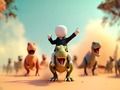 Játék Stickman: Dinoszaurusz aréna  online