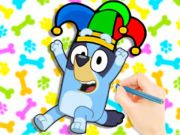 Játék Festőkönyv: Bohóc Bluey  online