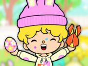 Játék Jigsaw puzzle: toca boca húsvét online