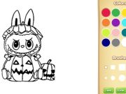 Játék Halloween Labubu színező és rajzjáték online