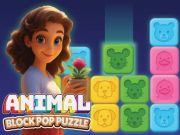 Játék Állati blokk pop puzzle online