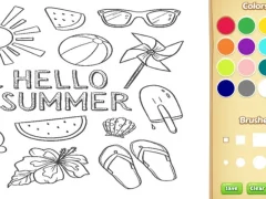 Játék Hello Summer Coloring Book for Kids online
