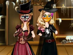 Játék Sisters Halloween Preparations online