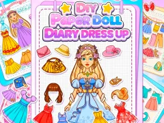 Játék Diy Paper Doll Diary Dress Up online