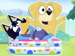 Játék Jigsaw Puzzle: Bluey Dad Baby online