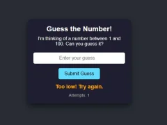 Játék Number Guessing online