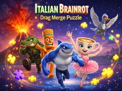 Játék Italian Brainrot Drag Merge Puzzle online