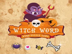 Játék Witch Word Halloween Puzzel Game online