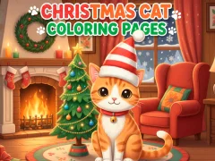 Játék Christmas Cat Coloring Pages online