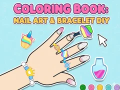 Játék Coloring Book: Nail Art & Bracelet Diy online