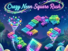 Játék Crazy Neon Square Rush online