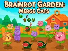 Játék Brainrot Garden. Merge Cats online