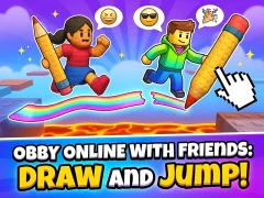 Játék Obby online with friends: Draw and Jump! online