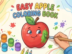 Játék Easy Apple Coloring Book online