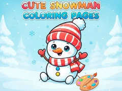Játék Cute Snowman Coloring Pages online