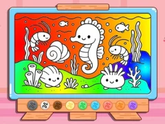 Játék Coloring Book: Kawaii Sea Animals online