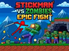 Játék Stickman vs Zombies: Epic Fight online