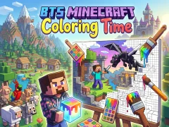 Játék BTS Minecraft Coloring Time online