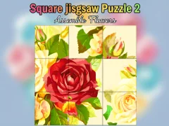 Játék Square jigsaw Puzzle 2  Assemble Flowers online