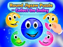Játék Round jigsaw Puzzle - Collect the Smiley online