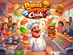 Játék Papas Burger Cook online