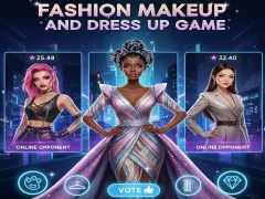 Játék Fashion Makeup And Dress Up Game online