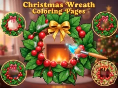 Játék Christmas Wreath Coloring Pages online