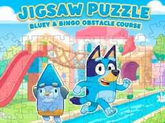Játék Jigsaw Puzzle: Bluey & Bingo Obstacle Course online