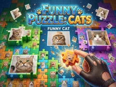 Játék Funny Puzzle: Cats online